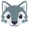 Wolf Face emoji on Emojione